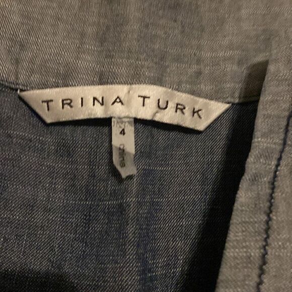 Trina Turk Shelby Chambray Dress size 4 - Picture 2 of 7